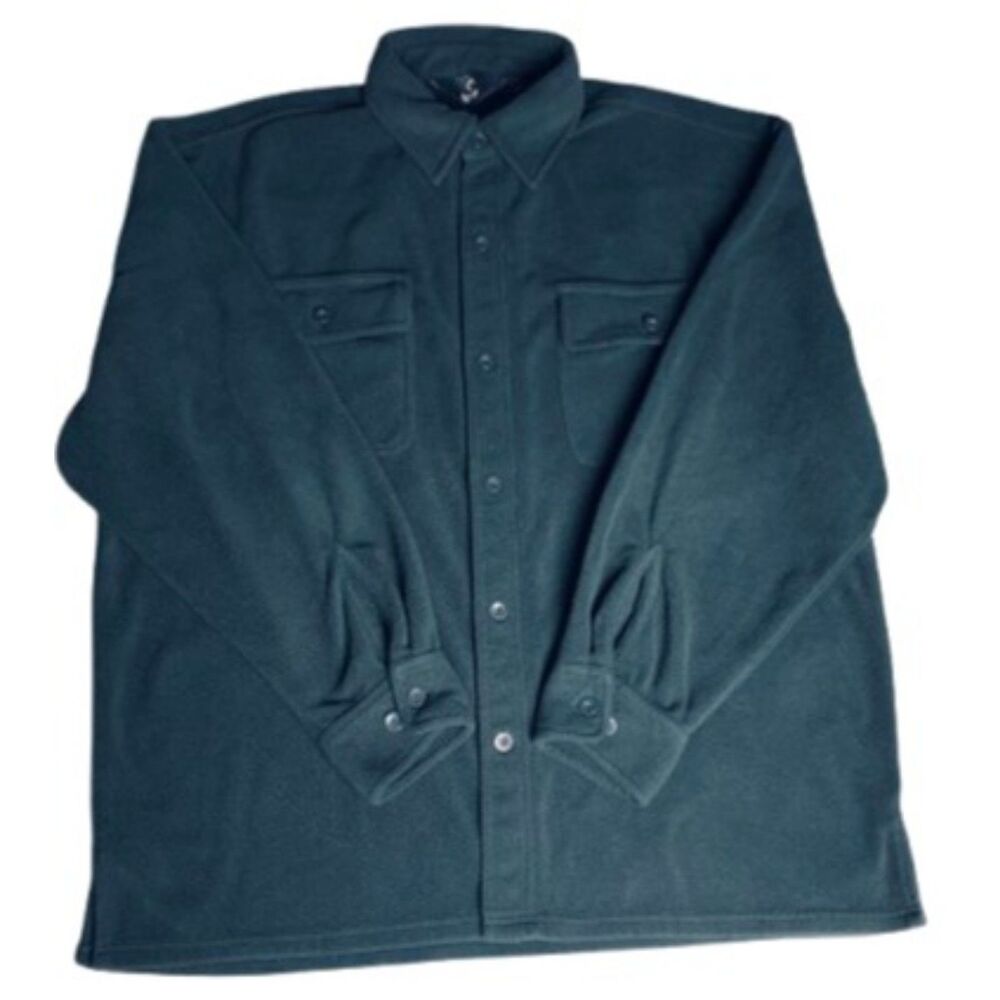Guide Gear Men’s XL Textured Fleece Shirt Jacket Dark Charcoal Gray Button Up